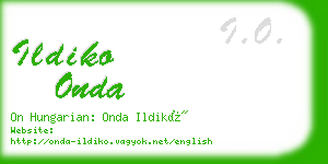 ildiko onda business card